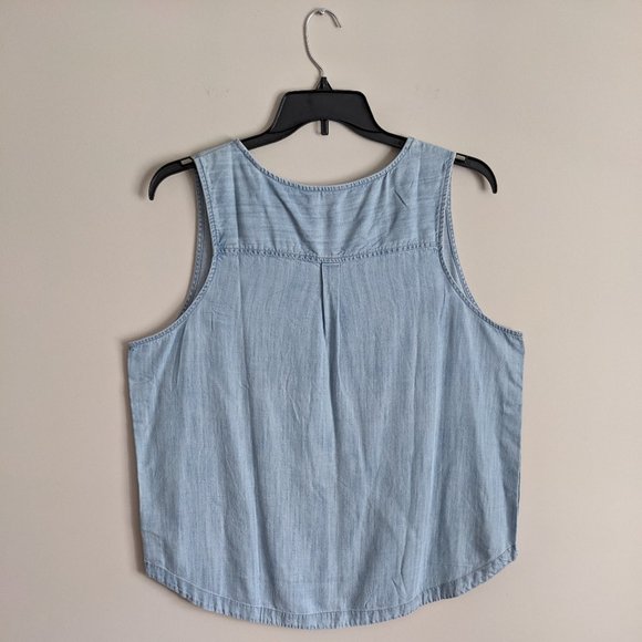 Natural Reflections (from BASSPRO SHOPS) Light Chambray Tank Top with buttons XL - Picture 5 of 14